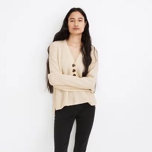 Madewell ribbed Lyle Henley sweater - Large